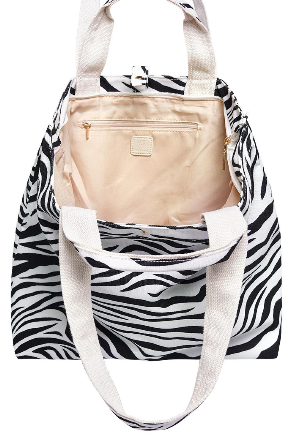 Sac Cabas Zèbre Noir Polyester h5Image3