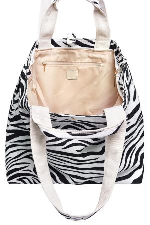 Sac Cabas Zèbre Noir Polyester h5 Image3