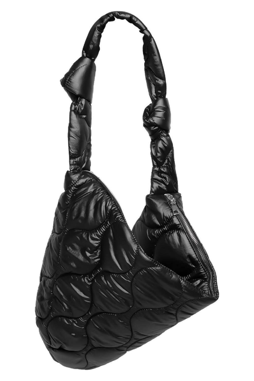 Sac À Bandoulière Rembourré Noir Polyester h5Image3