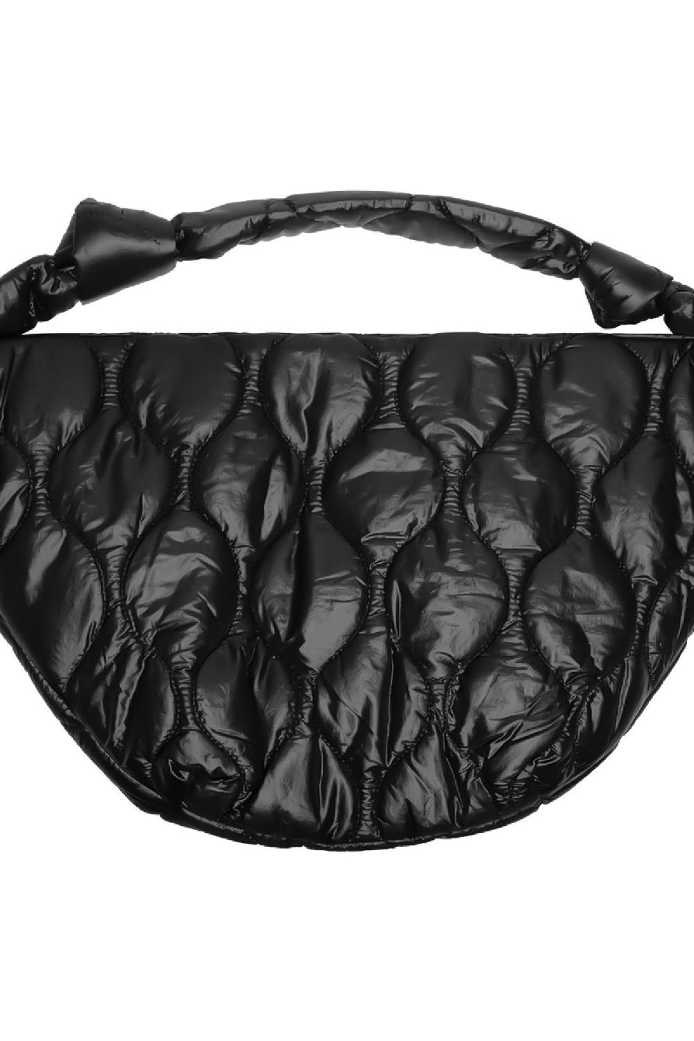 Sac À Bandoulière Rembourré Noir Polyester h5Image4