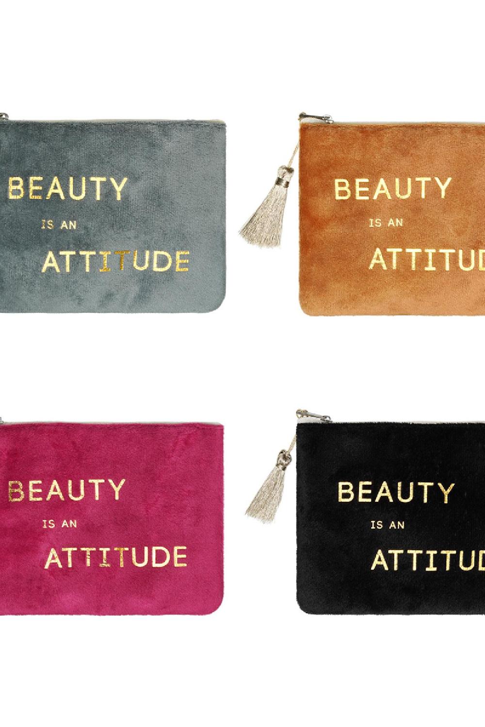 Portefeuille Avec Texte Beige Polyester Image3