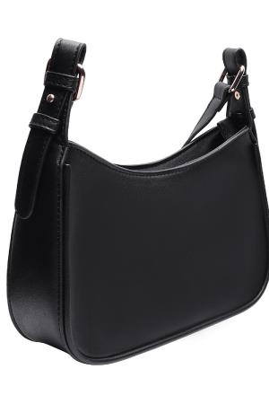 Sac À Bandoulière En Cuir Pu Féminin Noir Polyuréthane h5 Image2