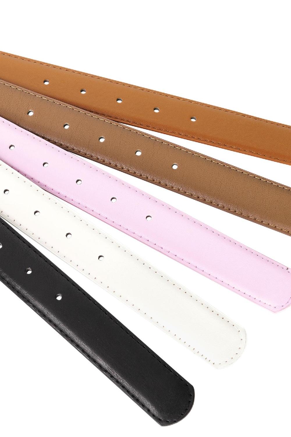 Ceinture En Cuir Pu Noir Polyuréthane Image2