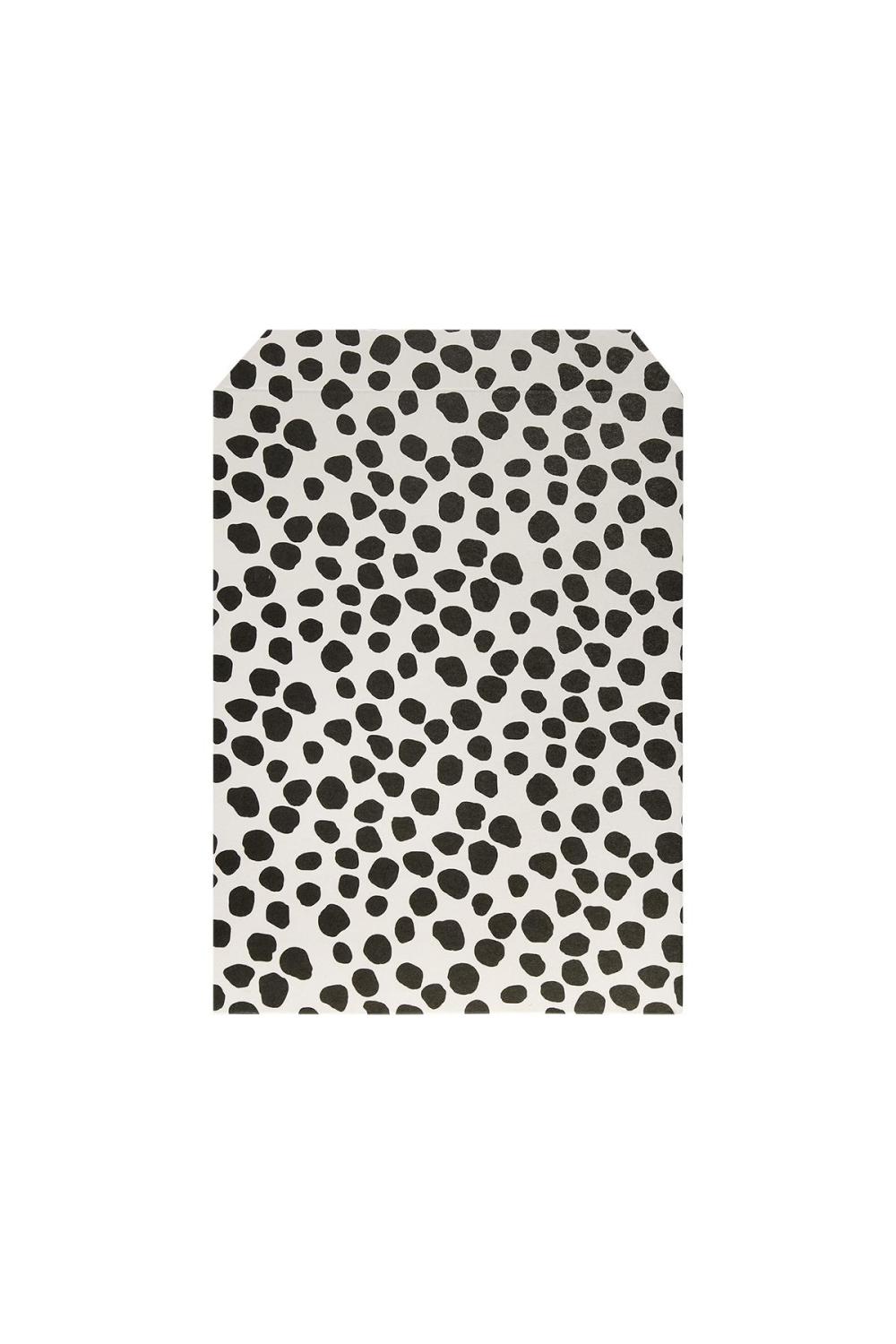 Petit Sac En Papier Imprimé Léopard Noir & Beige Paper 
