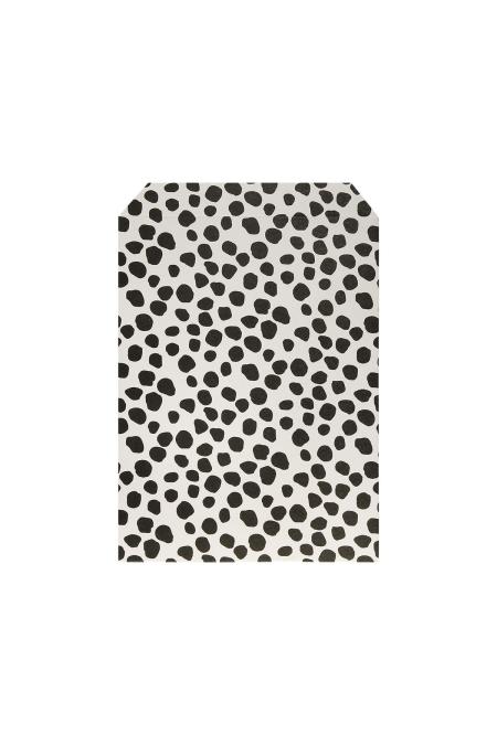 Petit sac en papier imprimé léopard Noir & Beige Paper