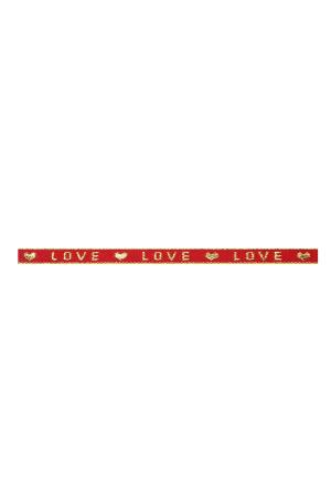 Bracelet Ruban Love Rouge Polyester h5 