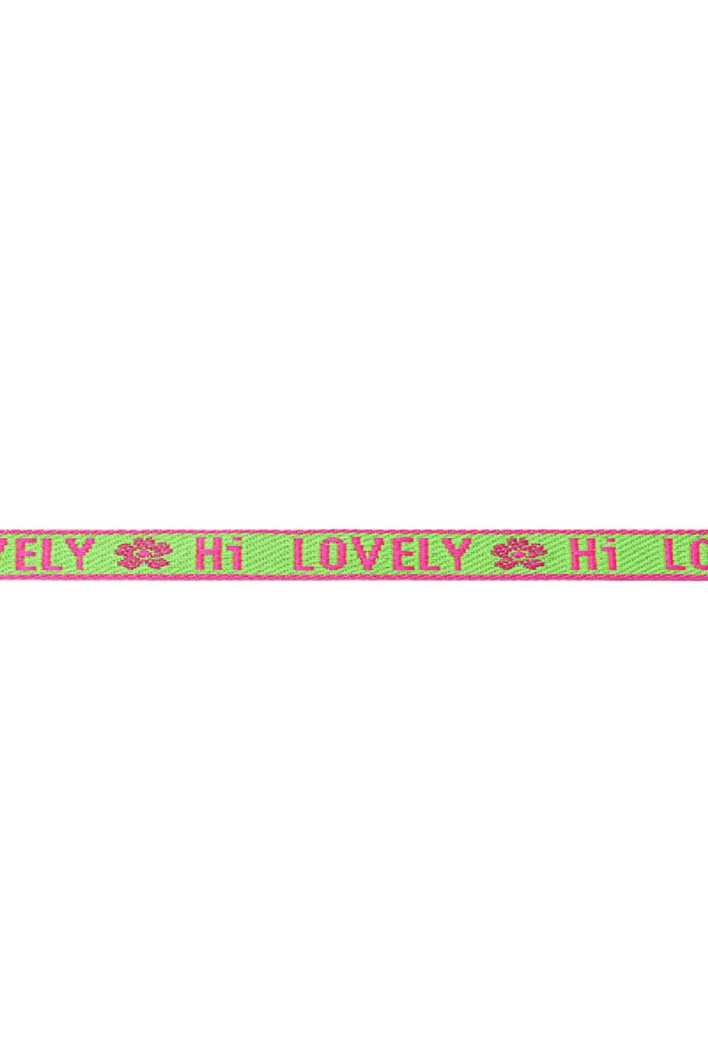 Bracelet Ruban Hi Lovely Vert Polyester 