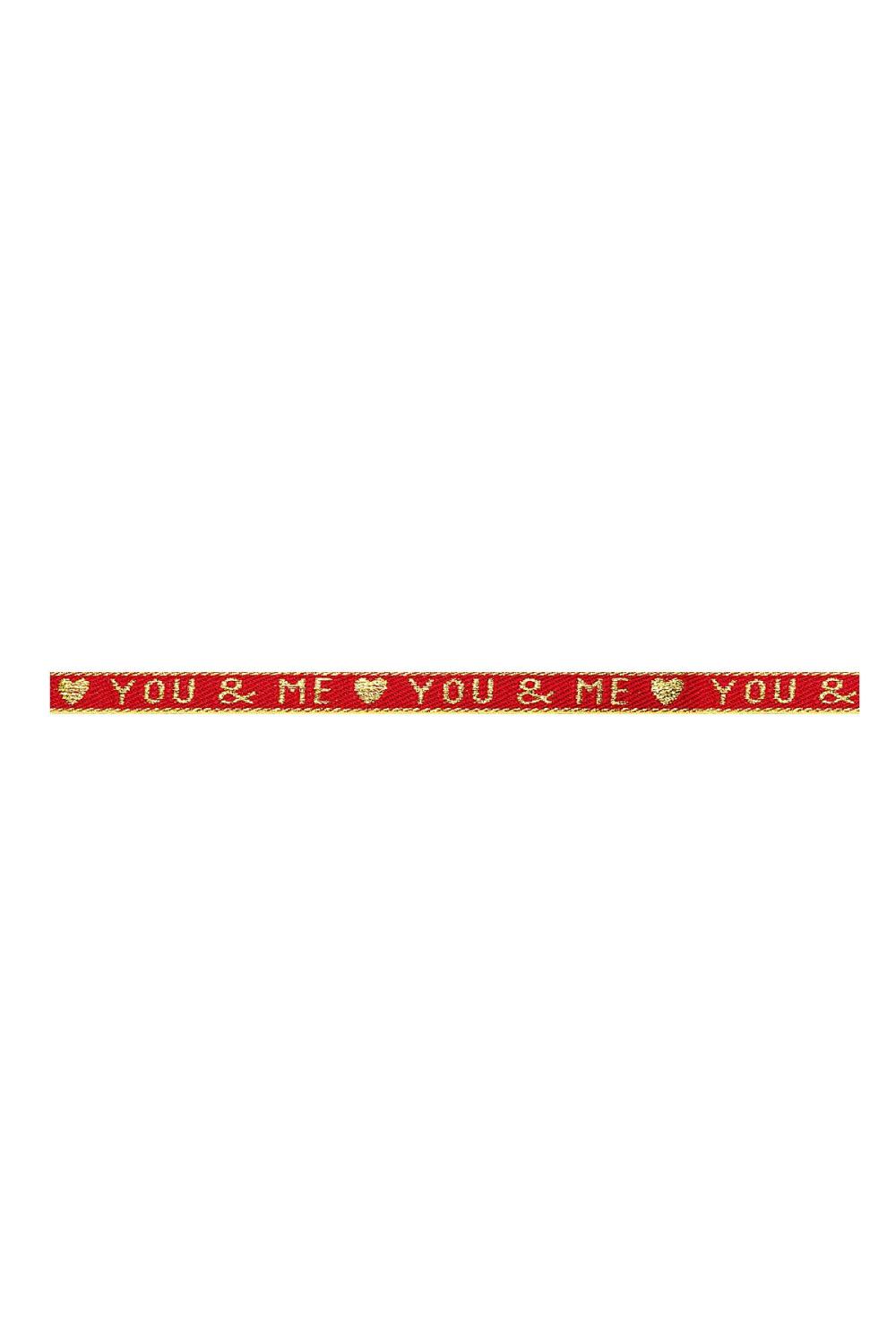 Bracelet &Quot;Toi & Moi&Quot; Rouge Polyester 