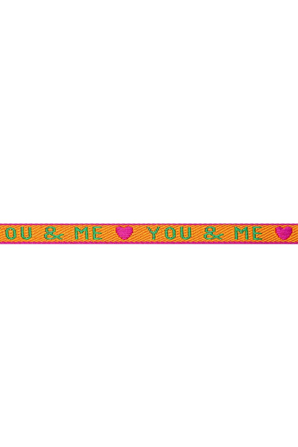 Bracelet &Quot;Toi & Moi&Quot; Rouge Polyester Image3