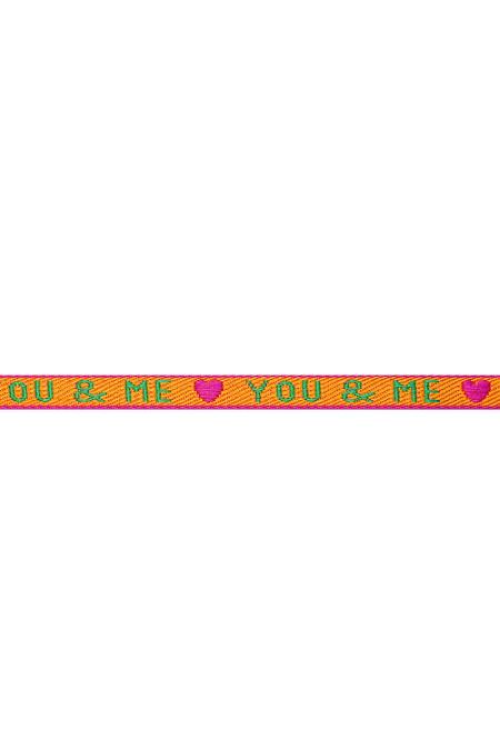 Bracelet &Quot;Toi & Moi&Quot; Rouge Polyester