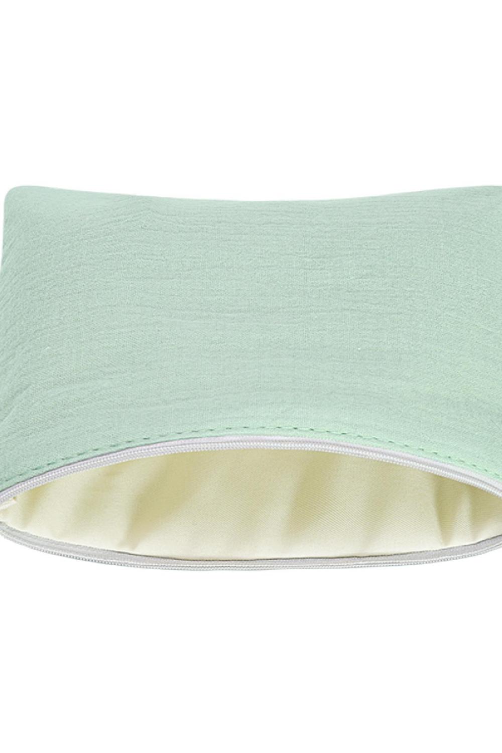 Makeup Bag Bonjour Light Blue Cotton Image3