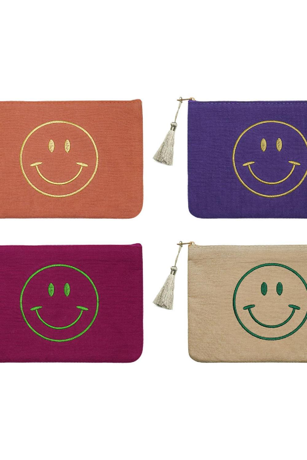 Trousse De Maquillage Smiley Light Blue Cotton Image4