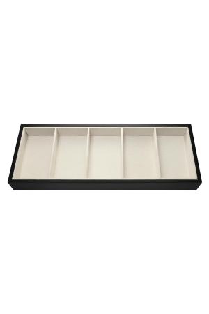 Plateau À Bijoux 5 Coussins Noir & Beige Bois h5 