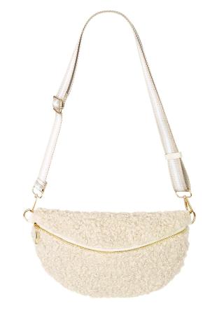 Sac Banane Teddy Blanc Cassé Polyester h5 Image4