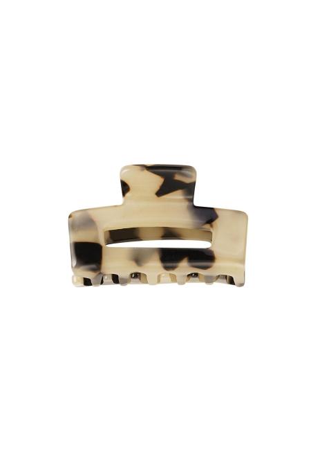 Barrette à cheveux carrée Beige Sheet Material
