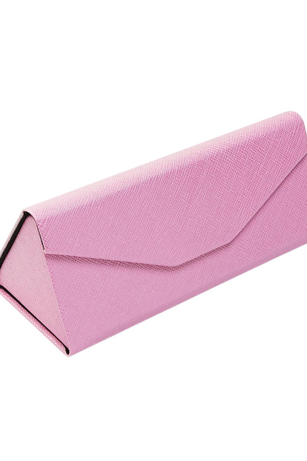 Étui À Lunettes De Soleil Triangulaire Pliable En Cuir Pu h5Image4