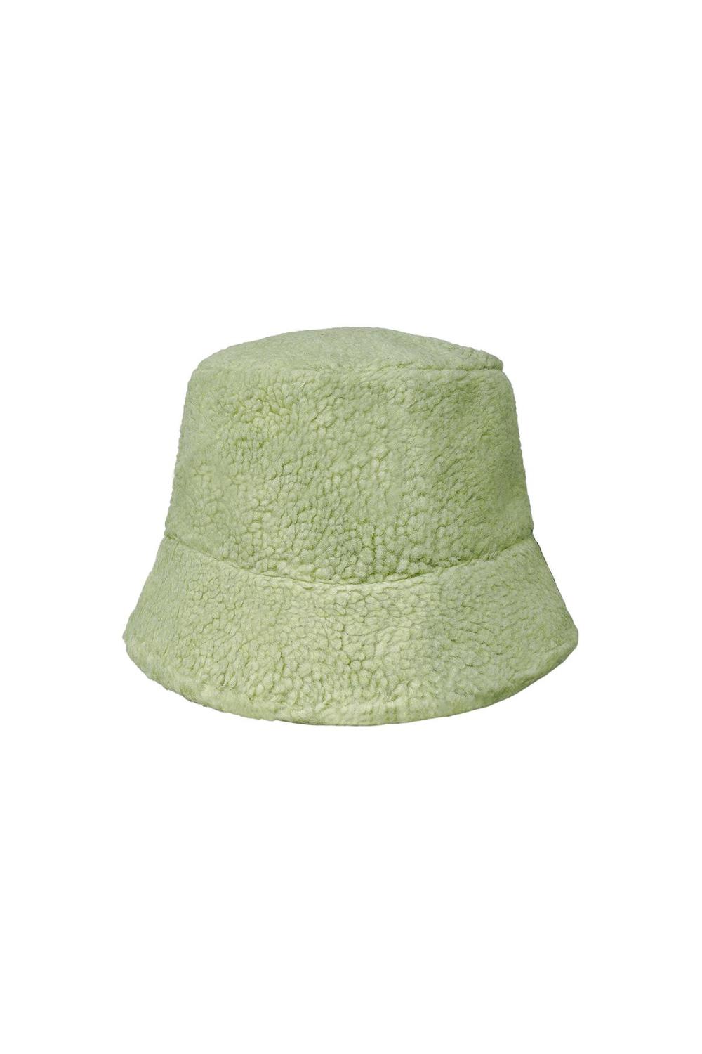 Bonnet Seau En Peluche Camel Polyester Taille Unique