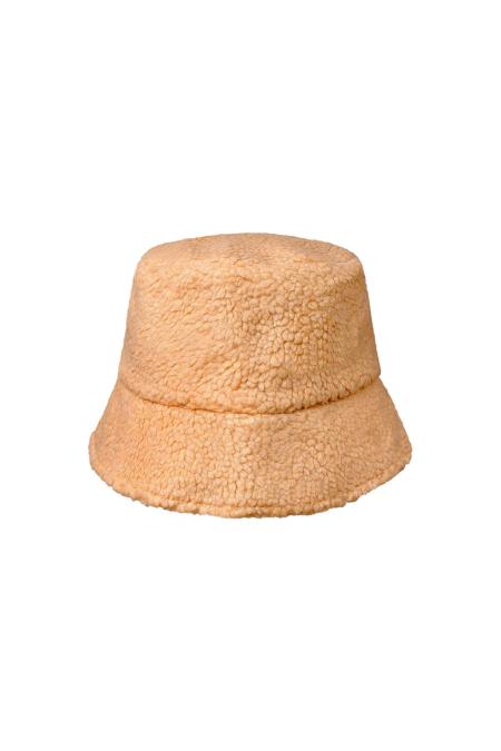 Bonnet seau en peluche Camel Polyester Taille unique