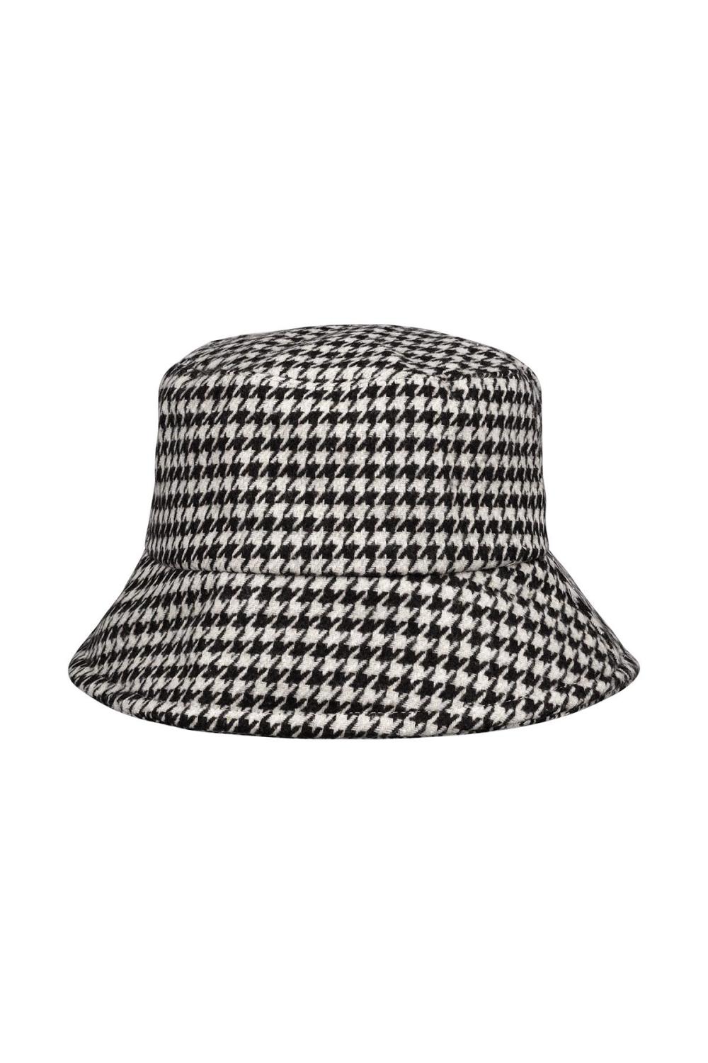 Bob À Carreaux Noir & White Polyester 