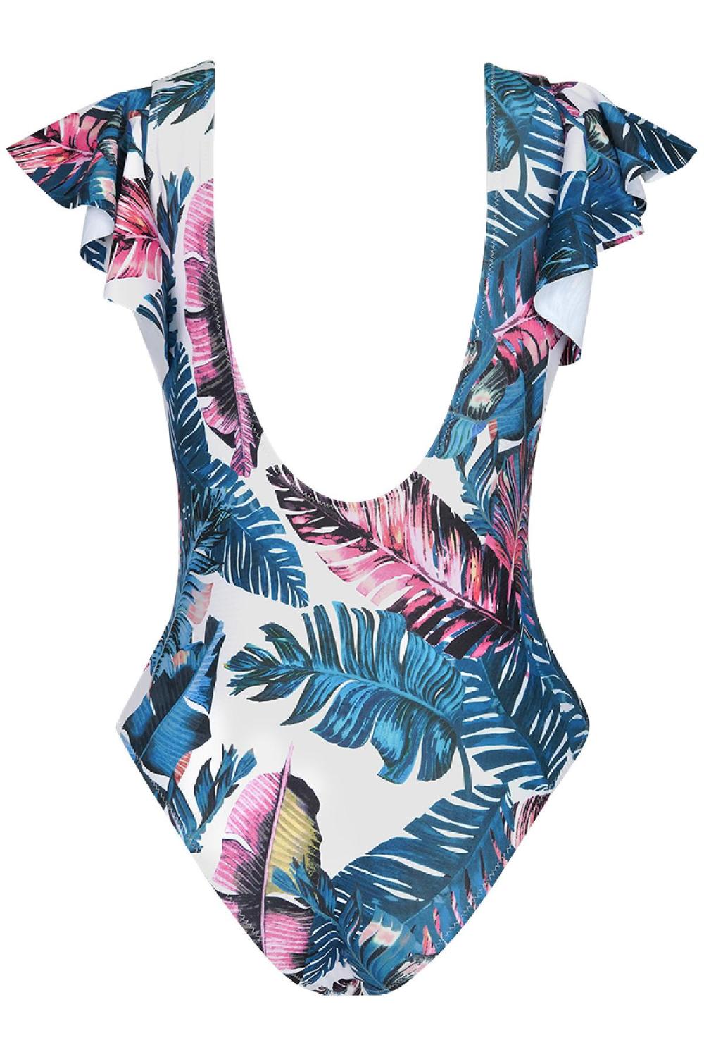 Maillot De Bain Fleuri Rose S Image8