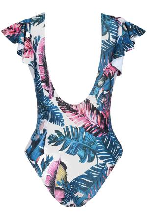 Maillot De Bain Fleuri Rose S h5 Image8