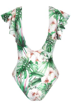 Maillot De Bain Fleuri Rose S h5 Image5