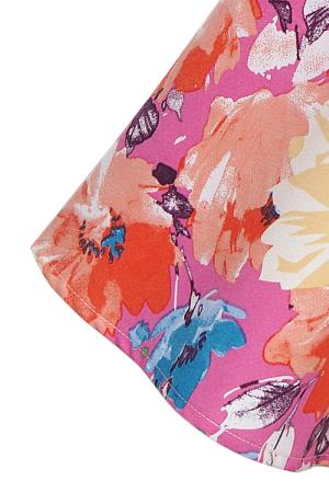 Robe Mini Femme En Polyester Imprimé Floral Col En V h5 Image4