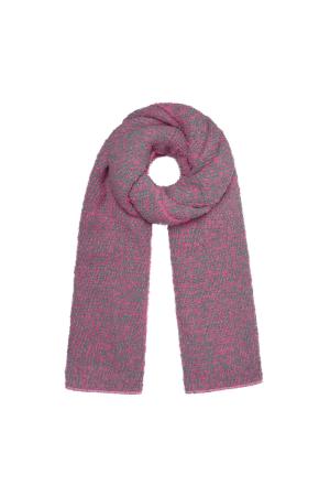 Echarpe Avec Tissu En Relief Rose/Gris Polyester h5