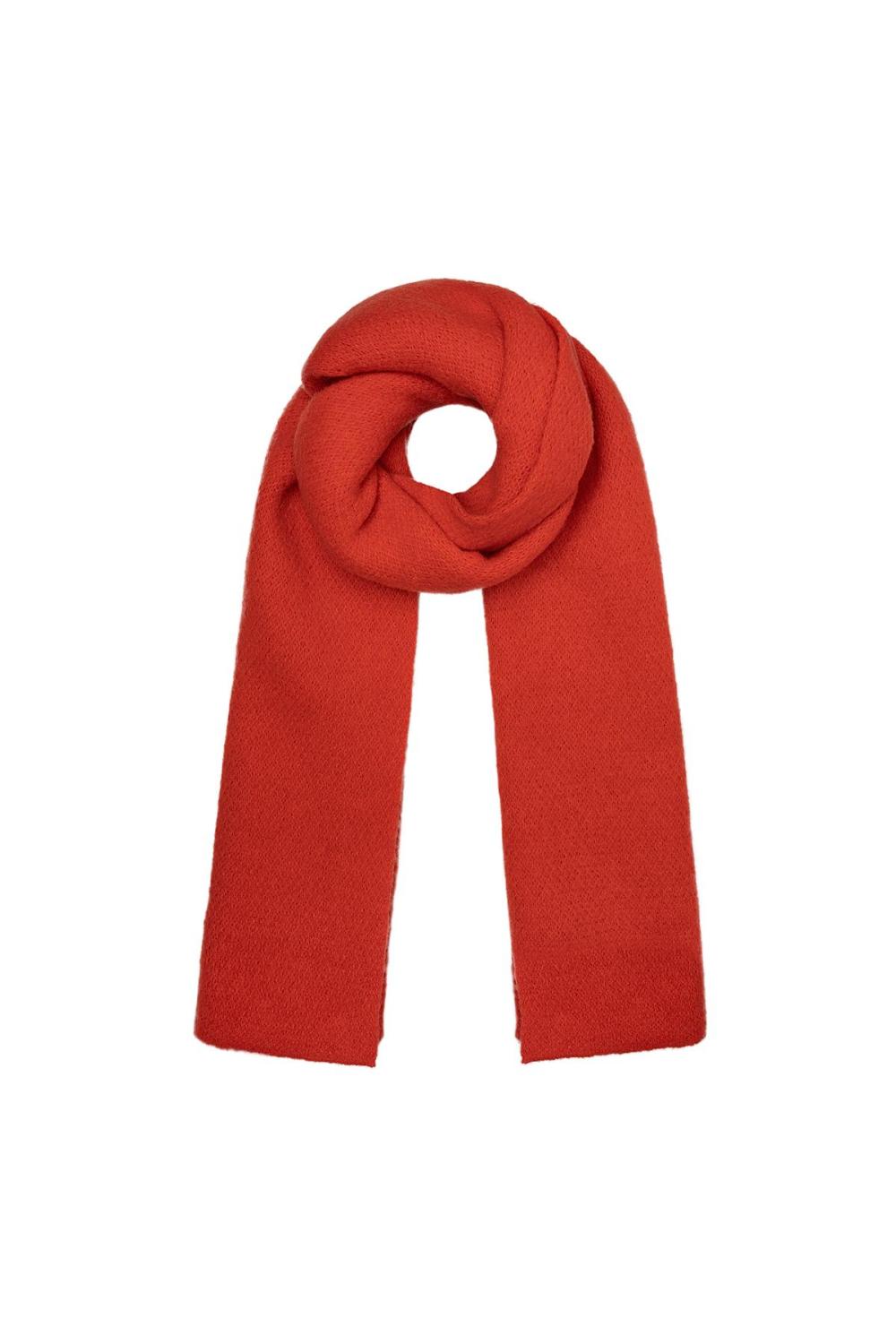 Écharpe D'hiver Douce Orange Uni Polyester 