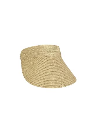 Pare-Soleil Casquette Paille Blanc Paper h5 