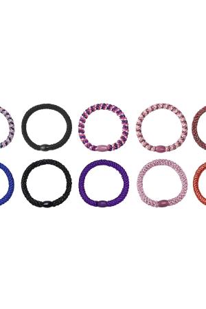 Bracelets Élastiques À Cheveux Multicouleur Polyester h5 Image2