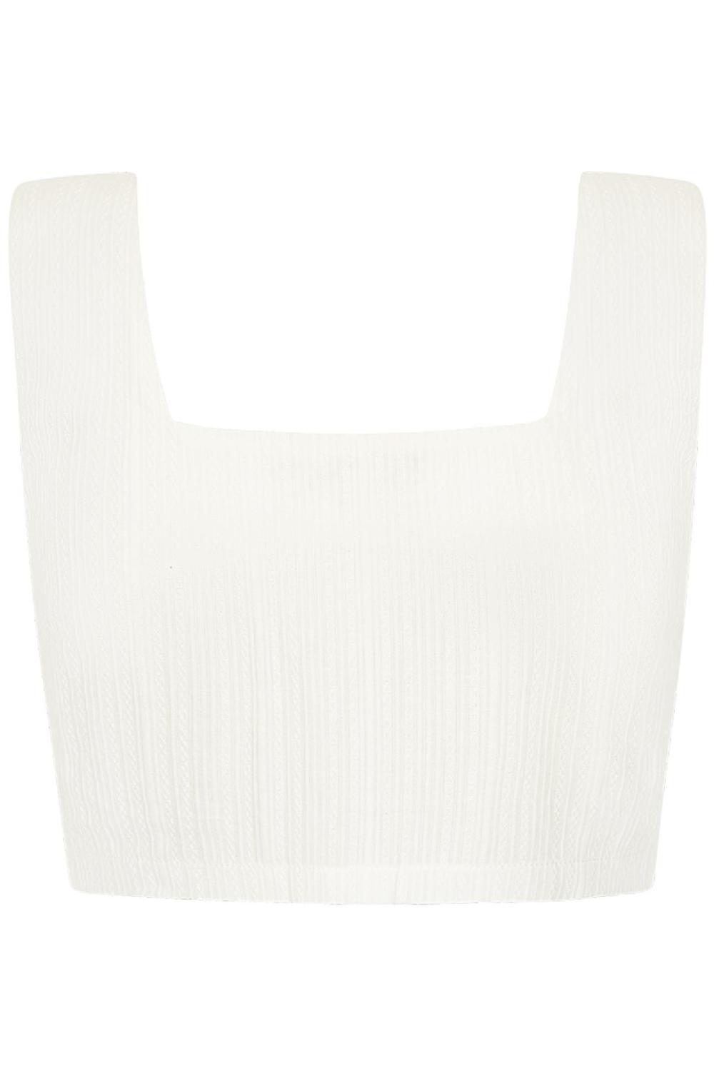 Coton Tops Sans Manches Pour Femmes Col Carré Boutonnage Avant Image5