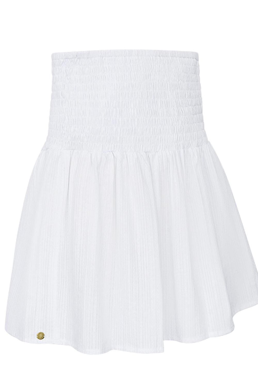 Coton Jupe Mini Femme Fermeture À Boutons Plis Détaillés Image7