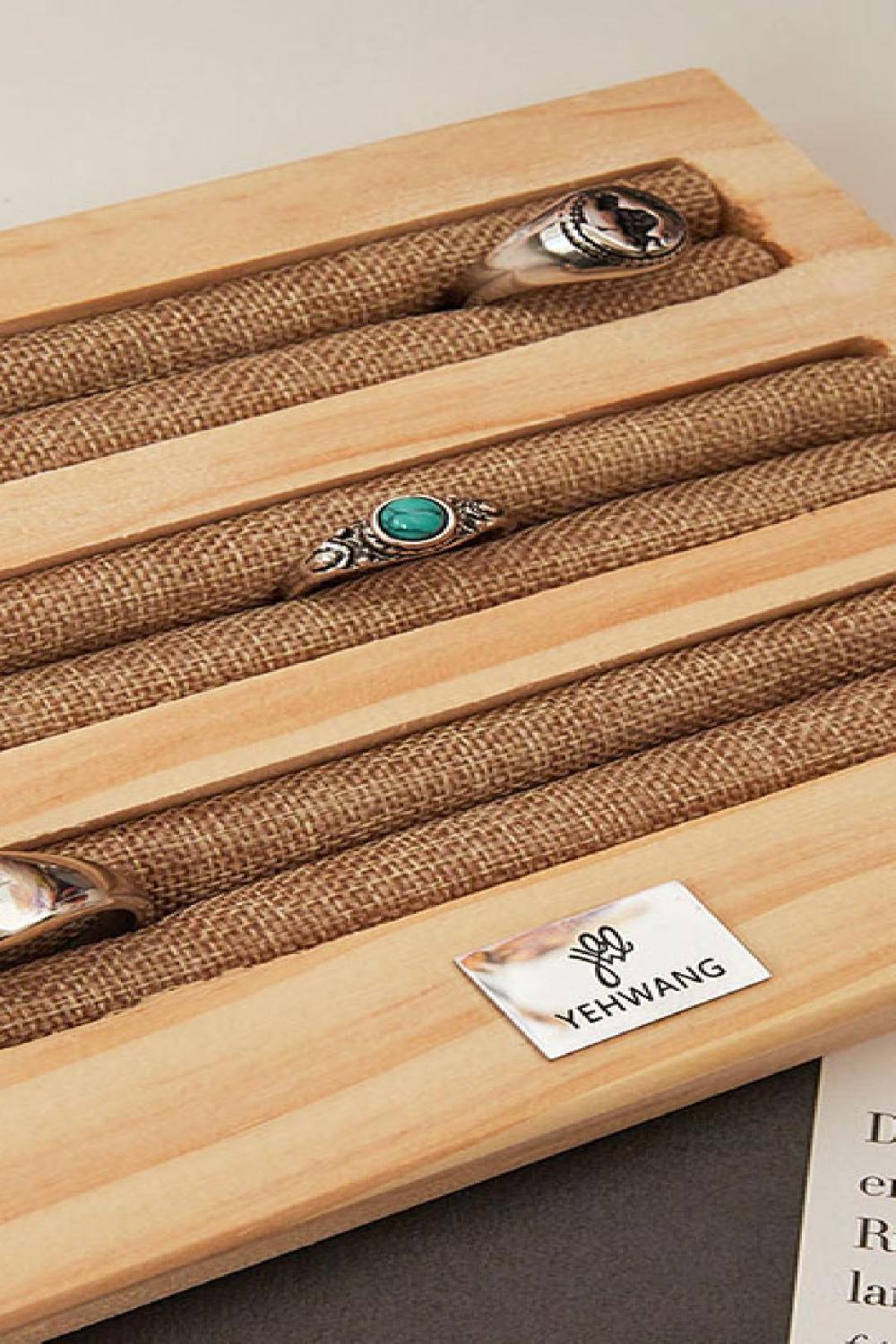 Display 12 Rings  Beige & Couleur Or Image2
