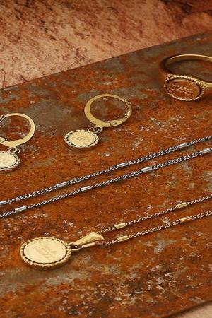 Necklace Create Your Own Sunshine Couleur Or Acier Inoxydable h5 Image4