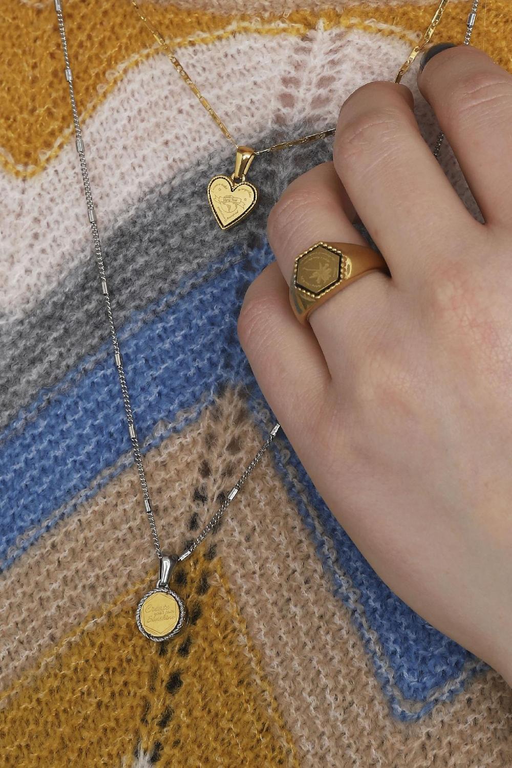 Necklace Create Your Own Sunshine Couleur Or Acier Inoxydable Image2