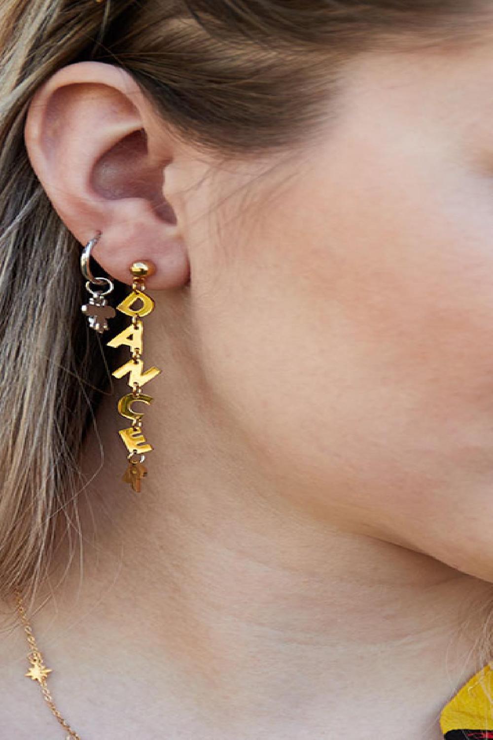 Earrings Dancer Argenté Acier Inoxydable h5Image3