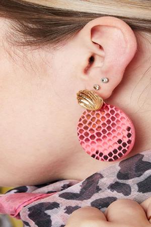 Earrings Snake In A Shell Vert Métal h5 Image2