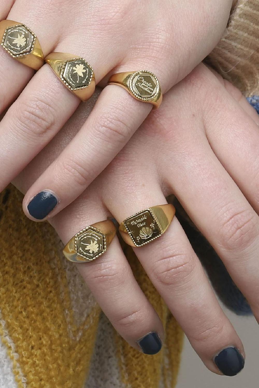 Bague Mermaid Vibes #18 Couleur Or & Argent Acier Inoxydable Image3