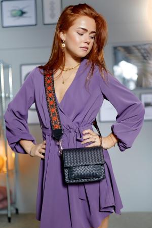 Robe Mi-Longue Femme En Polyester Style Wrap Ceinture À Nœud h5 Image7