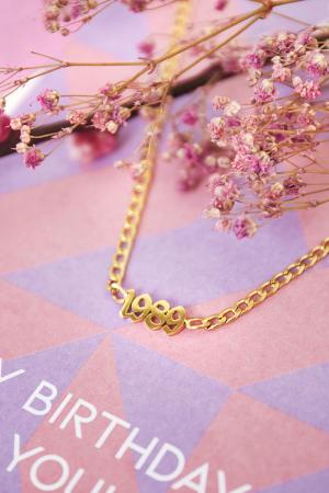 Collier Happy Year Of Birth - 1990 Couleur Or Acier Inoxydable h5 Image2