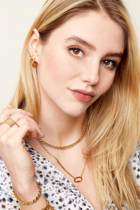 Collier Twisted Chain Couleur or Acier inoxydable 2