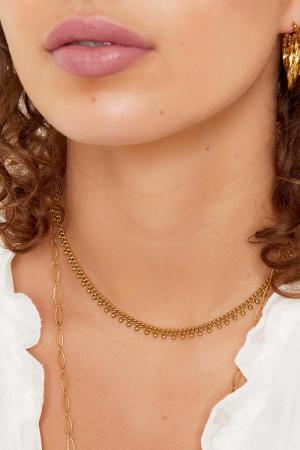 Collier En Acier Inoxydable À Pois Argenté h5 Image3