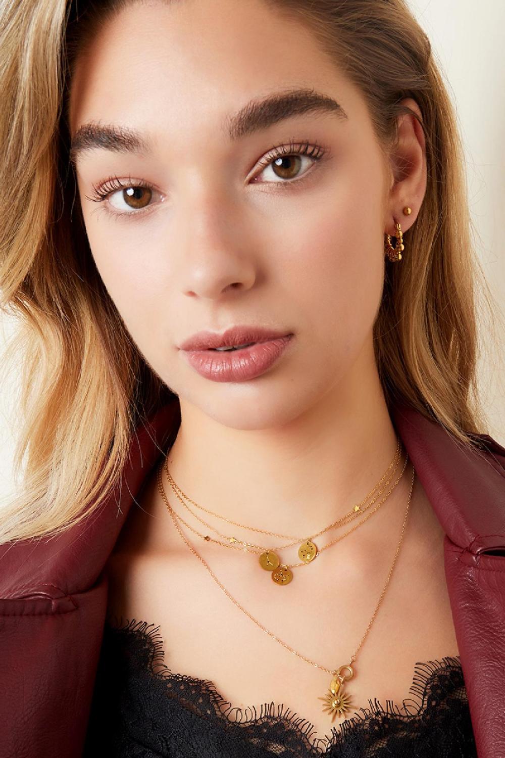 Collier Signe Du Zodiaque Bélier Couleur Or Acier Inoxydable Image3