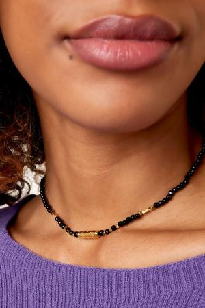 Collier De Perles Avec Pendentif En Couleur Or Rose Stone h5 Image3