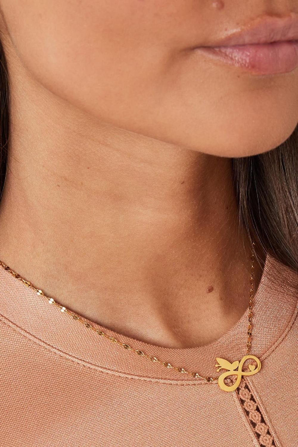 Collier Infini Couleur Or Acier Inoxydable Image3