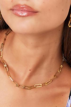 Collier Grosse Chaîne Argenté Acier Inoxydable h5 Image3