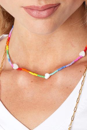 Collier Coeurs D'amour - Collection Arc-En-Ciel Multicouleur Acier Inoxydable h5 Image3