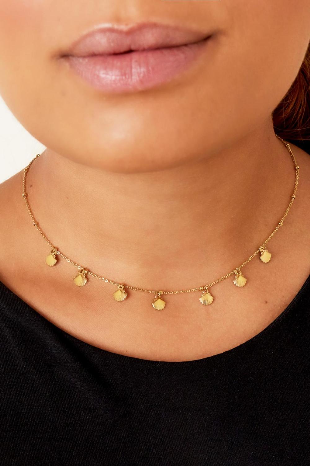Collier Coquillages Pendants - Collection Plage Argenté Acier Inoxydable Image4