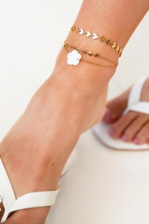 Bracelet De Cheville Fleur - Collection Plage Couleur Or Acier Inoxydable h5 Image2